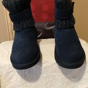 Navy blue ugg ankle boots